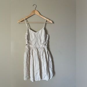 Forever 21 cottagecore Cream neutral flowy sundress size small